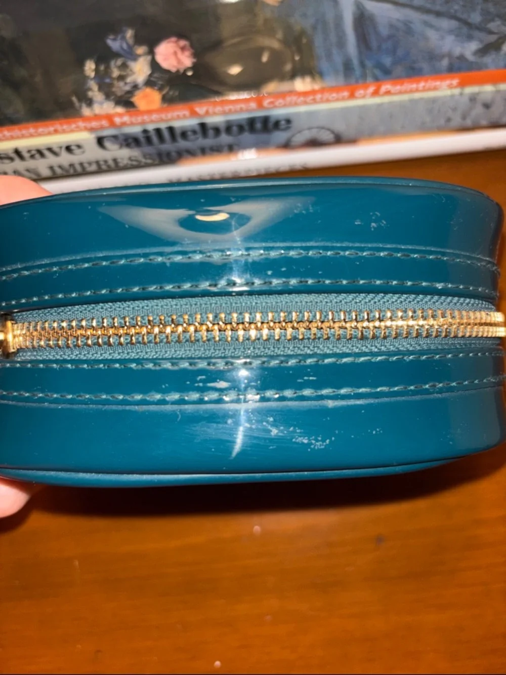 Tory Burch glossy teal